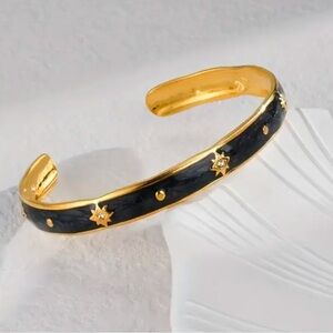 Adjustable Gold filled zirconia bangle